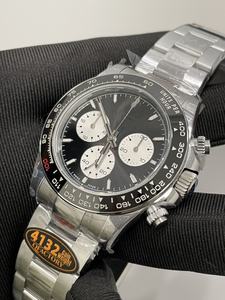 Alta calidad impermeable 40mm QF fábrica 904 acero 4132 movimiento peso versión 174G negro cerámica bisel reloj - Product Image 5