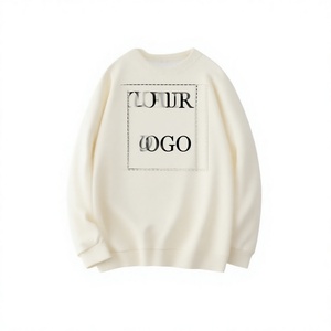 Men's Blue Knitted Pullover Sweatshirt O-Neck Regular Sleeve Printed Logo Front Solid Color Autumn Wear - Product Image 4