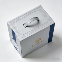 Boîte cadeau rigide de luxe personnalisée avec poignée, impression haut de gamme pour emballages cadeaux bébé et maternité
