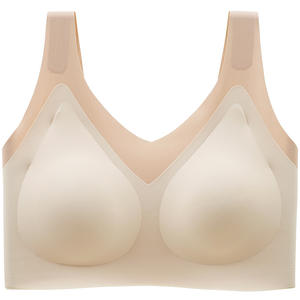 Popular Traceless Latex Breast Pad Naked Feel Sujetador deportivo Plus Size Wireless Push up Bra para niñas - Product Image 6