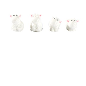 Miniature Resin Sheep Figurine 3D Cute <b>Animal</b> Decor Desktop Car Accessory - Product Image 1