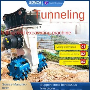 Máquina Fresadora Longitudinal para Excavadoras SONCA, Equipo de Sección Frontal, Fresadora para Ranurado de Túneles y Taludes, Pavimento de Concreto - Product Image 3