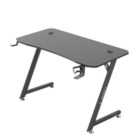 Bureau de jeu Walnutum, bureau d'ordinateur, bureau de jeu pour usage domestique, bureau en forme de Z