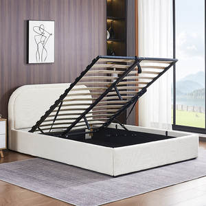 High Quality Modern Villa Upholstered <b>Bed</b> with Storage Soft Home Hotel Bedroom Furniture Available King Queen Size - Product Image 1