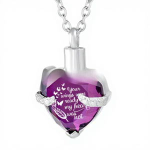 Ciondolo a Forma di Cuore in Acciaio Inox con Diamante, Gioiello Commemorativo Unisex per Conservare Peli di Animali Domestici o Ceneri - Product Image 6