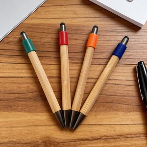 Stylo anti-stress à bille en <span class=keywords><strong>bambou</strong></span> écologique avec logo promotionnel, stylo fidget spinner, <span class=keywords><strong>encre</strong></span> noire 1,0 mm - Product Image 3