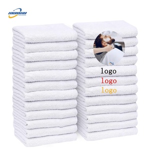 Fabricant de salle de sport, de spa et de soins capillaires à domicile, serviettes 100% coton épaisses grises et blanches, serviettes de salon résistantes à l'eau de Javel - Product Image 1