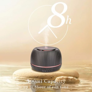 Vente chaude 2024 Humidificateur d'air ultrasonique 500 ml Grain de bois Plastique Diffuseur d'huiles essentielles électrique Télécommande Ménage - Product Image 2