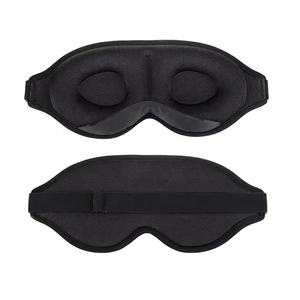 Masque pour les yeux et bouchons d'oreille super doux en mousse à mémoire de forme pour les yeux noirs Extension de cils avec les yeux bandés <span class=keywords><strong>méditation</strong></span> personnalisée - Product Image 2