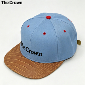 Casquette à visière plate personnalisée avec logo, effet croco, texture fausse alligator, bicolore structurée, vente en gros, fabricant - Product Image 3