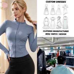 Women Slim Fit Stand Collar Full Zip <b>Jacket</b> With Thumb Hole Custom Service Outdoor Sports Fitness Daily Versatile <b>Yoga</b> <b>Jacket</b> - Product Image 1