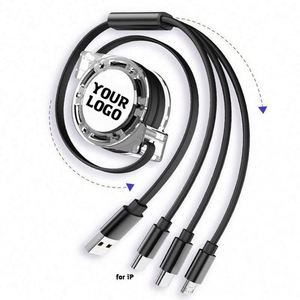Wholesale Gift 3 in 1 Phone Charger Data <b>Cables</b> Logo Fast Charging <b>Type</b>-<b>C</b> <b>Usb</b> <b>Cable</b> for Phone Custom Promotional Gifts - Product Image 1