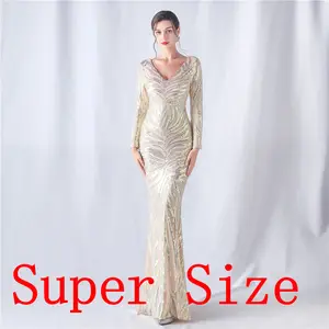 31556-S # Nuevo producto de comercio exterior 2024 posicionamiento corte de flores artesanía cuentas de fantasía vestido de dama gorda vestido de talla grande Super tamaño