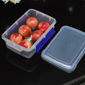 Food Storage <b>Box</b> Square Transparent Plastic Clip-On Lid For Fridge <b>Freezer</b> Use - Product Image 4