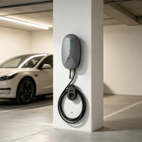 Chargeur EV compatible BYD 7 22 kW réglable Type 2 32A 380V IP66 résistant aux intempéries avec câble de 5 m, application OCPP, RFID, Wallbox CE