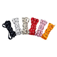 Coolstring coloré 8mm lacets plats paire monocouche imprimé drôle visage vieil homme Graffiti dessin animé motif créatif Polyester