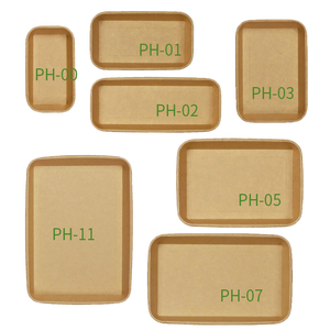 Eco descartável sustentável kraft papel <span class=keywords><strong>sushi</strong></span> bandeja reciclável alimento papel recipiente com PE/PLA revestimento - Product Image 5