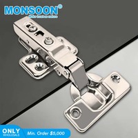 Charnières de meuble en acier laminé à froid 35 mm, charnières de porte de cuisine en acier inoxydable à fermeture amortie pour armoire