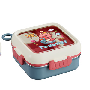 Lonchera Rectangular de Acero Inoxidable Tongqu con Compartimentos Sellados para Niños y Estudiantes con Bandeja para Salsas - Product Image 5