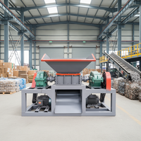 Broyeur-déchiqueteur automatique à double arbre pour plastiques PP PE PET LDPE, usage intensif, prix usine