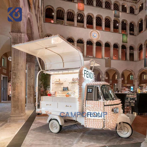 CAMP Nueva Concesión retro 10 pies bicicleta pequeña carrito de comida triciclo móvil remolque de comida mini <span class=keywords><strong>restaurante</strong></span> vintage - Product Image 2