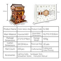 Kit de maison miniature en bois DIY style 2026 pour adultes, maison de poupée miniature 3D, jouets cadeaux, kit de maison miniature avec lumière LED, puzzle