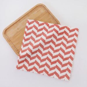 Serviette de cuisine carrée promotionnelle en polaire corail haute densité, imprimée sur mesure, séchage rapide, en microfibre tissée absorbante pour le nettoyage des mains - Product Image 6
