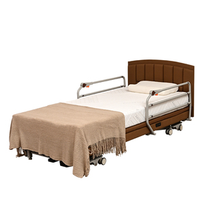 Fabricante de productos de enfermería para ancianos, cama de enfermería eléctrica de 5 funciones de tipo súper bajo hecha a mano con límite de colchón - Product Image 3