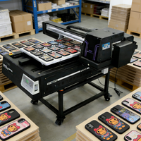 Impresora UV de inyección de tinta DTF 6090 con cabezal de impresión XP600/DX7 para cuero, materiales de cartón, tubos, carcasas de teléfono, insignias, pegatinas - LED automático