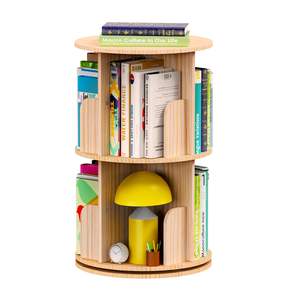 OEM personnalisé à 2 niveaux 360 affichage pivotant bibliothèque d'angle moderne réglable petite étagère rotative pour <span class=keywords><strong>chambre</strong></span> d'enfants salon - Product Image 1