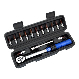 16 Pieces Adjustable Mechanical Manual Tyre Wheel Nut Ratchet <b>Torque</b> Metric Socket Spanner Wrench Tools Kit <b>Set</b> - Product Image 1