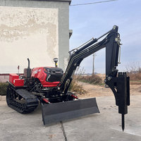 Tracteur agricole à chenilles 50 CV, moteur diesel, haute productivité et sécurité, cultivateur rotatif pour ferme