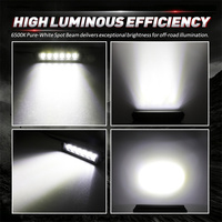 8 pouces mince simple rangée taille compacte 30W Spot faisceau antibrouillard 12V jaune barre lumineuse LED pour SUV UTV côte à côte