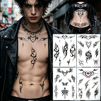 Stiker Tato Temporer Transfer Air Ramah Lingkungan Pola Tribal Cyber Sigilism Grosir Langsung dari Pabrik Seksi