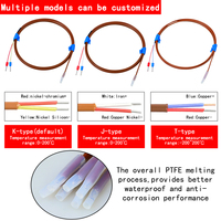 Songdao OEM/ODM IP68 Waterproof PTFE Insulated 20mm Probe Thermocouple Temperature Sensor K-Type/J-Type/T-Type