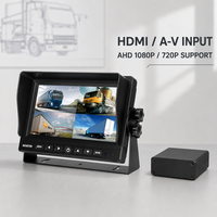 Layar 7 Inci, Layar Terpisah, Tahan Banting, Resolusi AHD, Alat Bantu Mundur, Monitor LCD Tampak Belakang, Universal untuk Bus, RV, Truk, Forklift, IP68