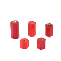 Isolateur de barre hexagonale rouge DOWE série EN DMC BMC, isolateurs électriques basse tension EN50, support de barre, certifié CE RoHS