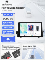 DUDUAUTO DUDU7 A7870 AKM7739 DSP QLED LHD Estéreo para Auto para Toyota Camry 2021-2023, Volante a la Izquierda, Versión Estadounidense