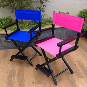 Silla de Director Plegable de Madera Maciza, Estilo Moderno y Minimalista, con Respaldo de Lona, para Campismo, Maquillaje, Fotografía y Accesorios - Product Image 2
