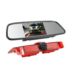 IPoster 5 pouces rétroviseur moniteur de voiture avec caméra de recul objectif <span class=keywords><strong>Fisheye</strong></span> Kit de Vision nocturne pour Chevrolet Express GMC Savana - Product Image 1