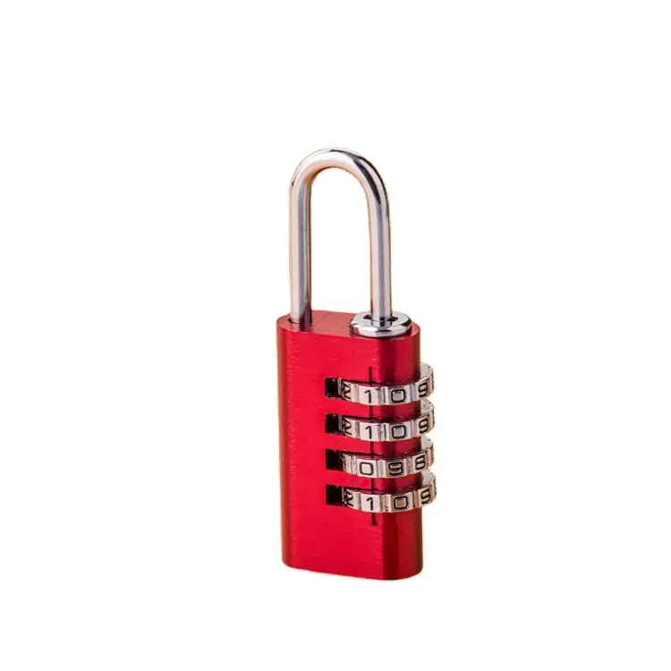 Kunci berkualitas baik kecil Cadeado 4 Digital keamanan bagasi Case aluminium Candado kombinasi gembok