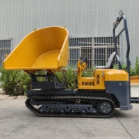Mini-dumper sur chenilles 1,5T à vendre, homologué CE EURO5, avec chenilles en caoutchouc et benne basculante hydraulique, idéal pour l'agriculture, le jardinage et la construction