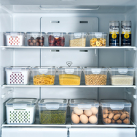 Conteneurs de stockage alimentaire à vendre, avec couvercles, en plastique, pour fruits et légumes, réutilisables, étanches, ensembles
