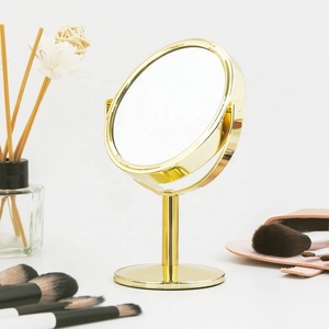 <strong>Mirror</strong> Factory Directly Light Golden Metal Desktop Double Sided <strong>360</strong> <strong>Mirror</strong> for Beauty Care - Product Image 6