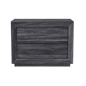 Comodino con finitura in legno grigio antracite, mobiletto contenitore per camera da letto - Product Image 1