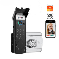 Serrure de porte intelligente avec caméra, reconnaissance faciale 3D, étanche, interphone vidéo Tuya, empreinte digitale numérique, pour portail extérieur de jardin