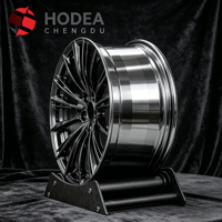 Jantes multi-branches noires polies sur mesure de 18/19/20/21/22 pouces 5x112 5x120 6x139.7 pour BMW/Audi/Tesla/Camion