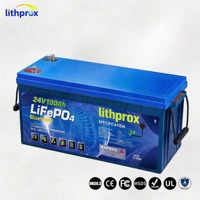 Batterie LiFePO4 de traction pour chariot élévateur 24V 100Ah, protection contre les surcharges, faible autodécharge, pour véhicule à guidage automatique, CE