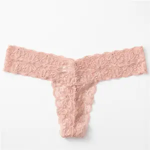 newest ladies underwear low waist sexy transparent lace women thong panties