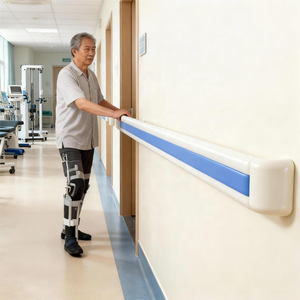 Antibacterial PVC Hospital Corridor Handrail Aluminum Core Anti Collision <strong>Wall</strong> Protection <strong>Rail</strong> B1 Fire Rated Medical Project - Product Image 4